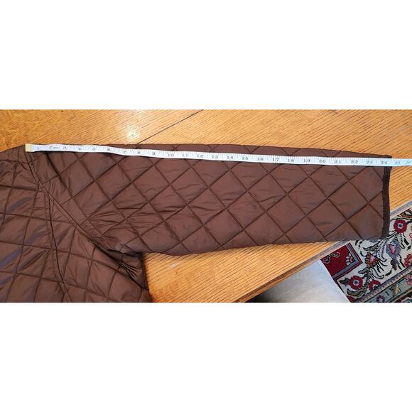 Outback Trading Co Women’s Quilted Jacket Brown Corduroy Collar Lg Plaid Lined - Picture 6 of 11